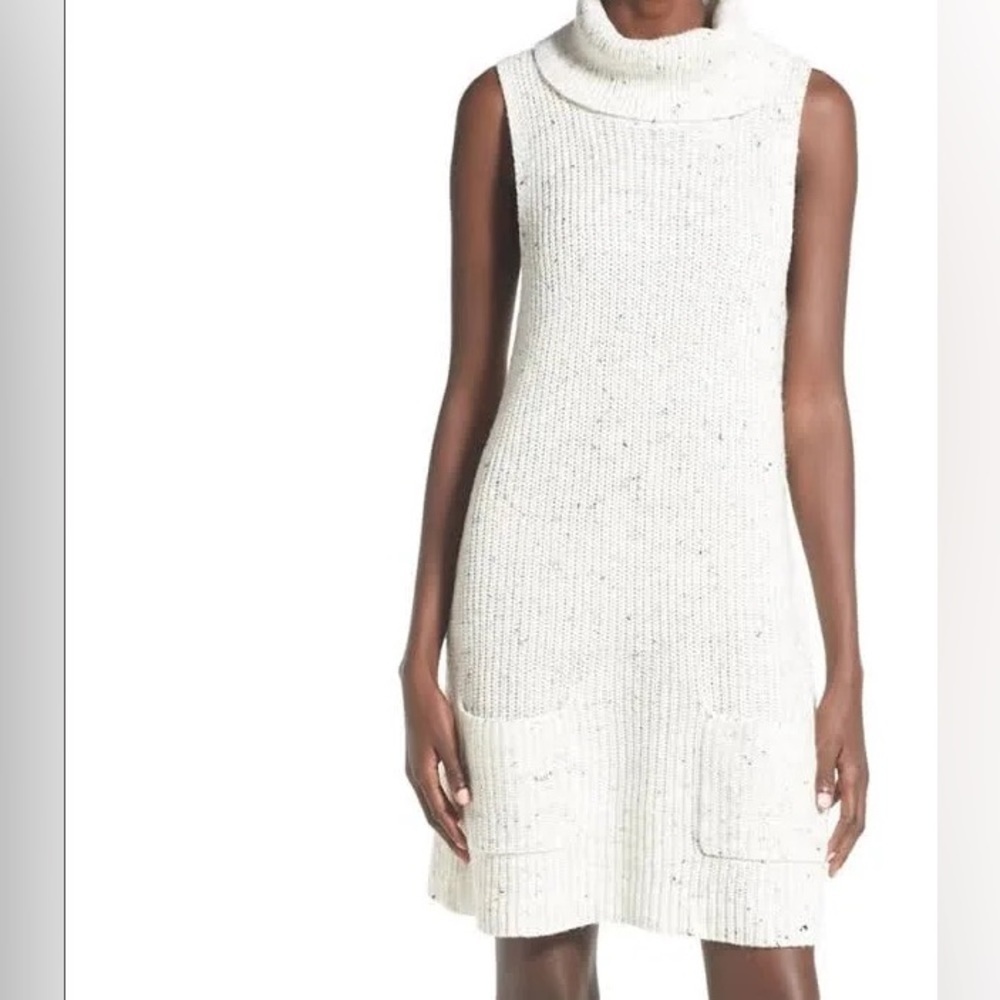 Leith Sleeveless Turtleneck Sweater Dress size S